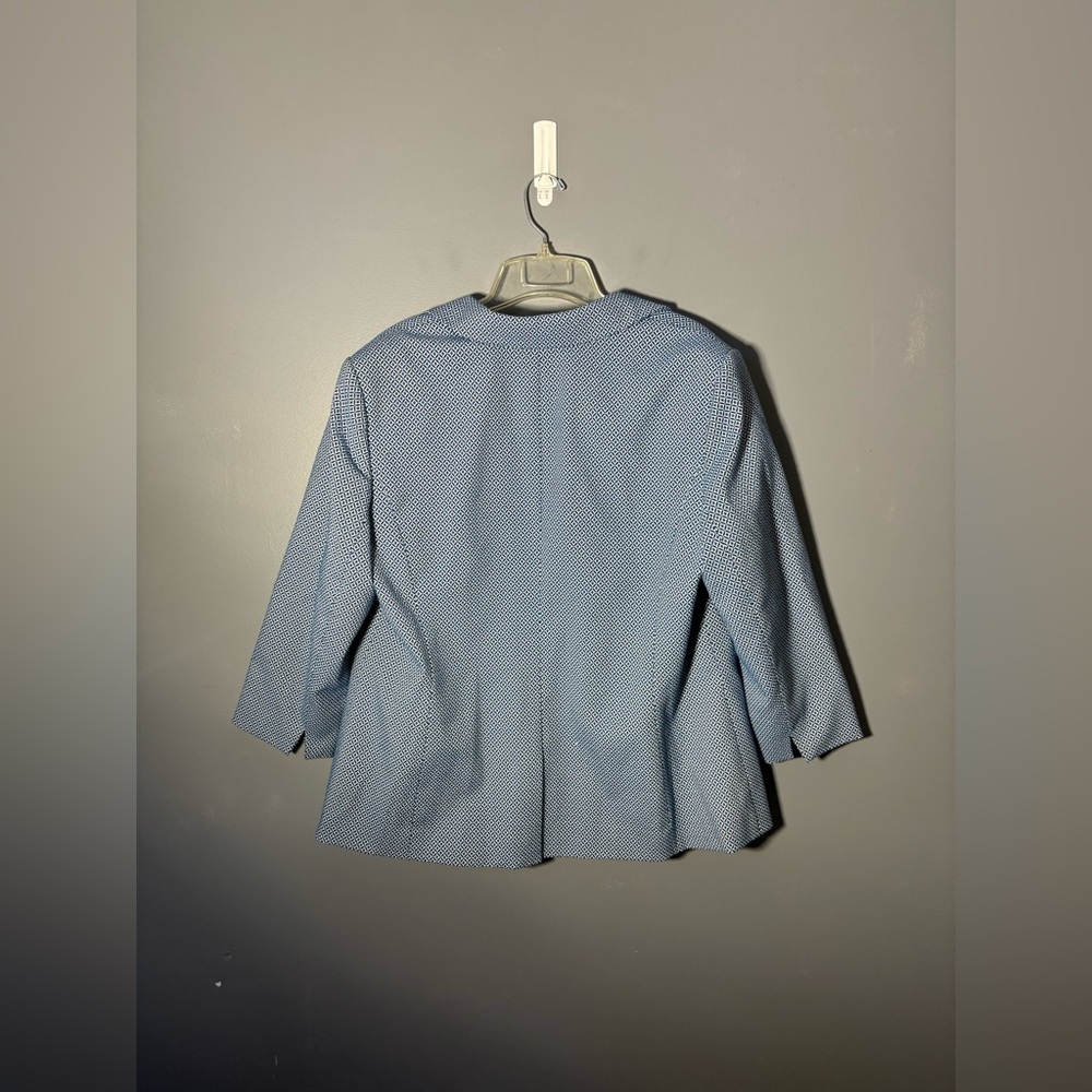 Lauren Ralph Lauren Diamond Pattern Cotton Blend Blazer Womens Size 14W - Picture 2 of 5